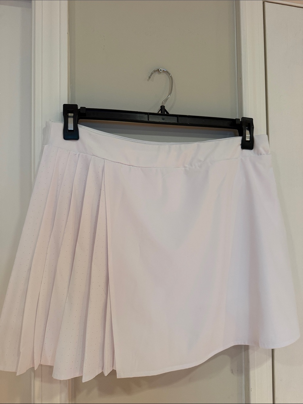 Women’s White Pleated Side Skort Sz L White